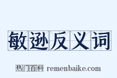 敏逊反义词是什么意思的图片